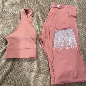 Fabletics 2 piece legging set- orchid smoke